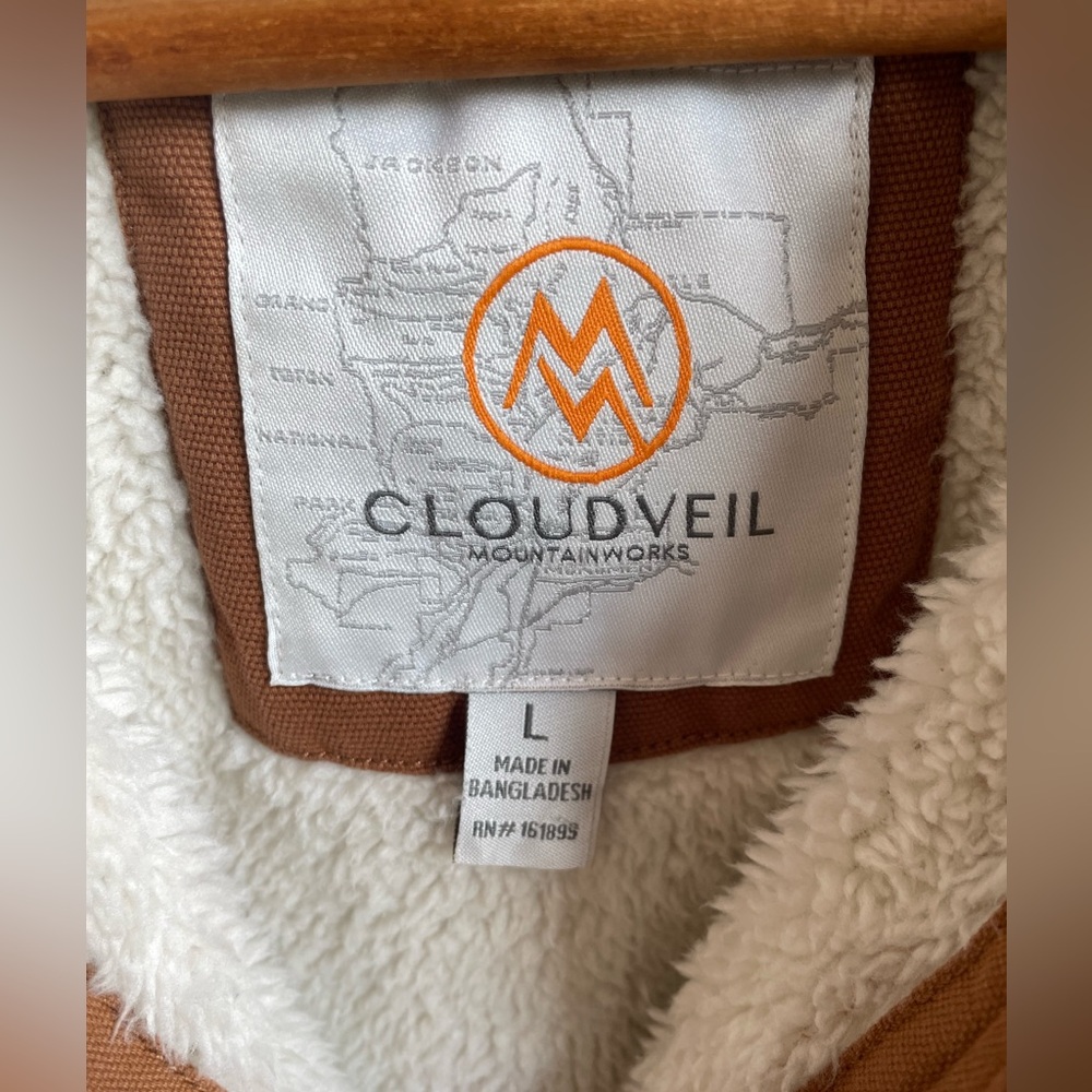 Cloudveil Mountainworks, Canvas Jacket, Sherpa Li… - image 3
